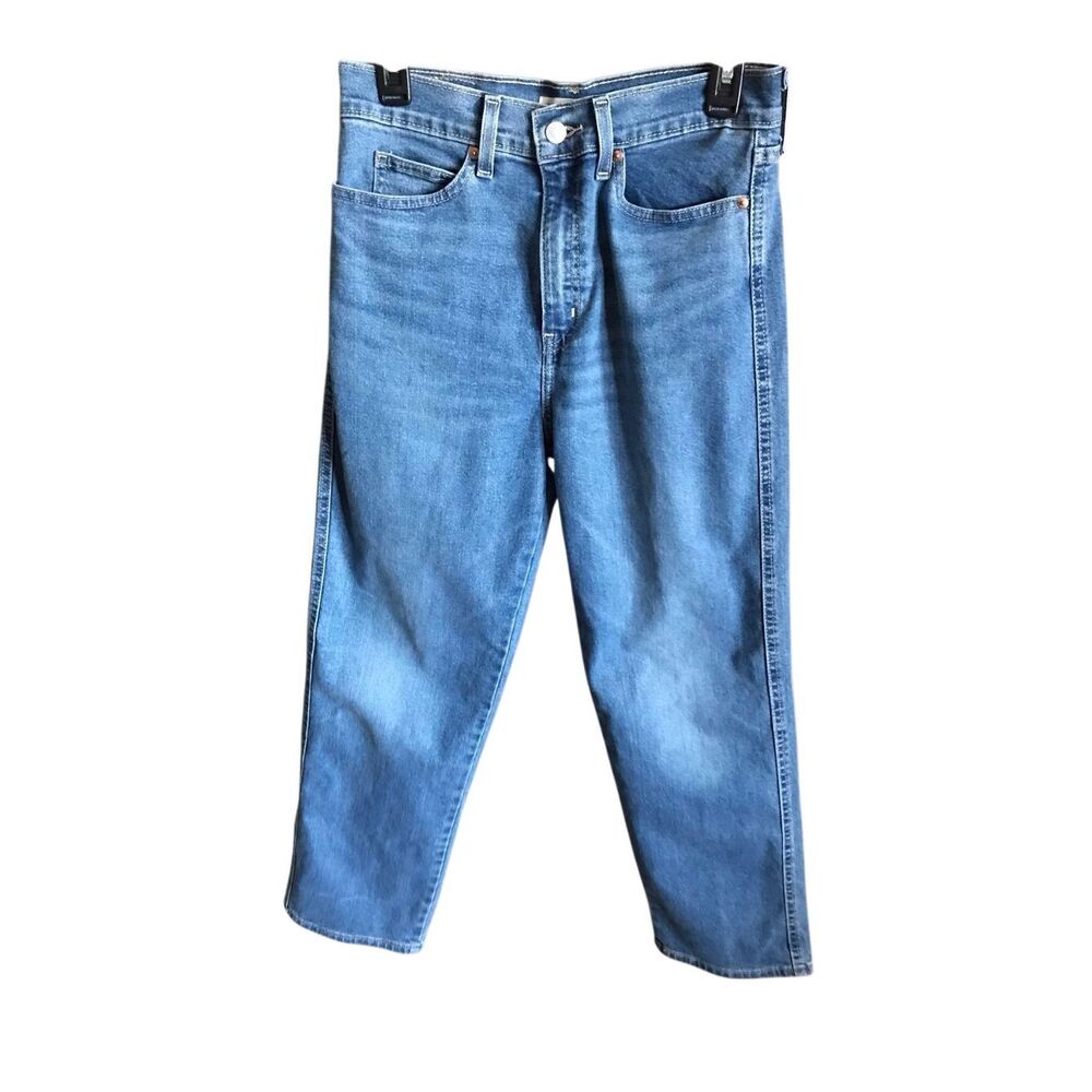 Levi’s Vintage high rise SZ 4 Straight Denim Blue Jeans inseam 27”